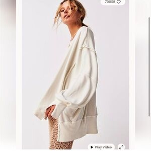 COPY - NWOT Free People Camden Top Grey Opal